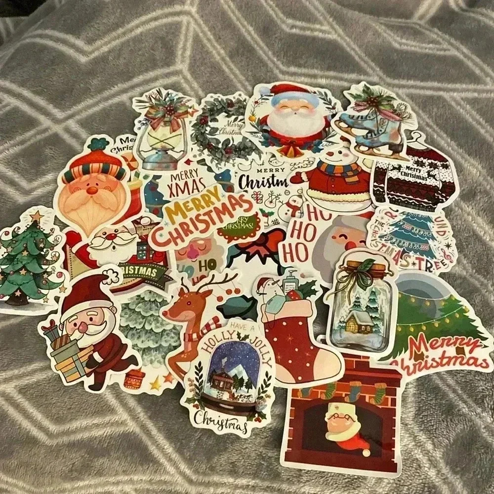 🖤🎄pack of 25 Mystery Christmas Holiday New Years Trendy Aesthetic Stickers